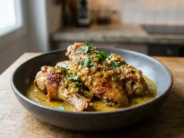 Ailes de dinde fondantes au curry crémeux - Photo de présentation