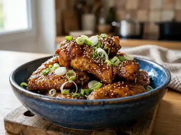 Wings de poulet laquées soja et miel - Photo de présentation