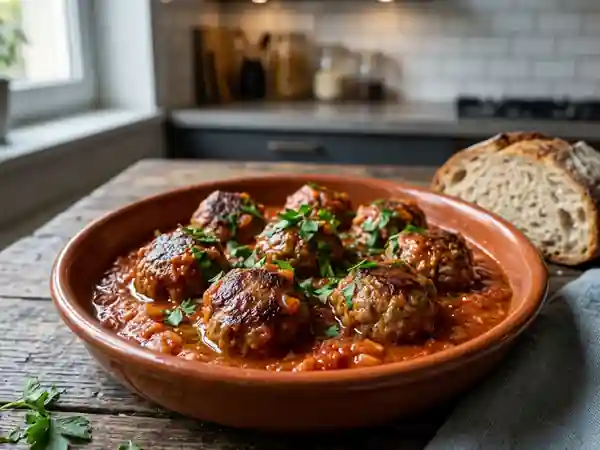 Albóndigas fondantes à la tomate et paprika - Photo de présentation