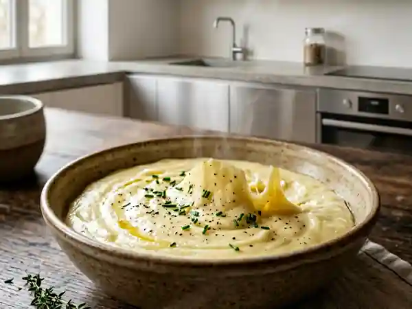 Aligot à l'ancienne : purée de pommes de terre au fromage fondant - Photo de présentation