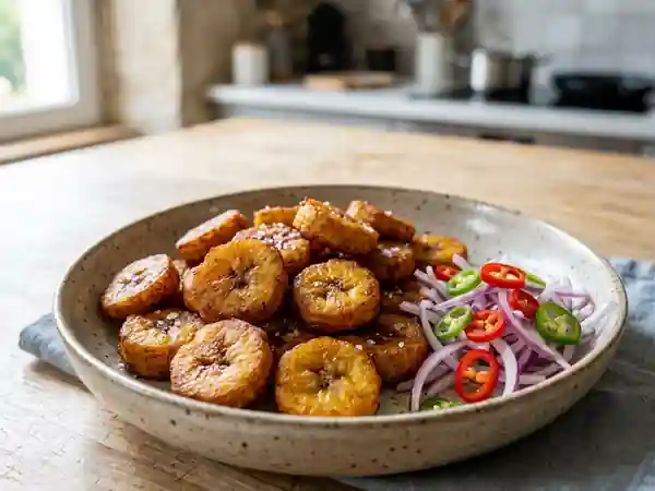 Alloco : Plantains frits fondants et dorés - Photo de présentation
