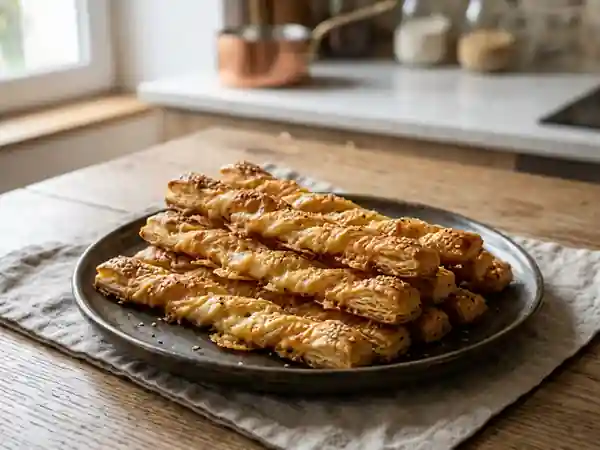 Allumettes feuilletées au fromage craquant - Photo de présentation