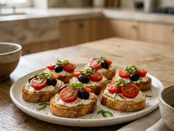 Crostinis Craquants au Chèvre et Basilic - Photo de présentation