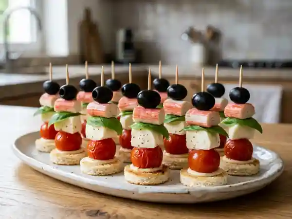 Amuse-gueules rigolos et gourmands pour apéritif festif - Photo de présentation