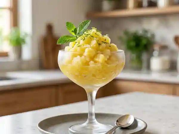 Ananas Givré au Citron Vert et Menthe - Photo de présentation