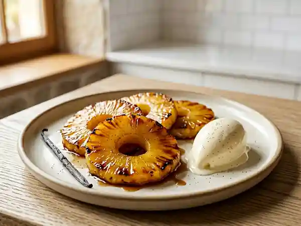 Ananas Rôti Caramélisé à la Vanille Fondante - Photo de présentation