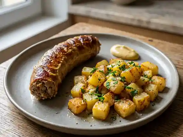 Andouillette grillée et pommes persillées - Photo de présentation