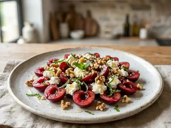 Bouchées de cerise au chèvre frais et miel - Photo de présentation