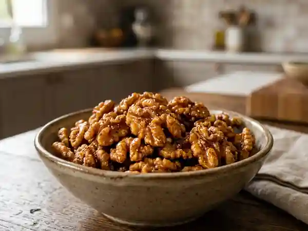 Noix croquantes au miel et paprika doux - Photo de présentation