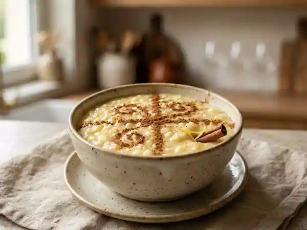 Arroz Doce fondant au citron et cannelle - Photo de présentation