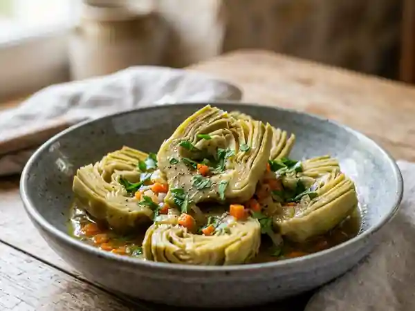 Artichauts barigoule fondants au vin blanc - Photo de présentation