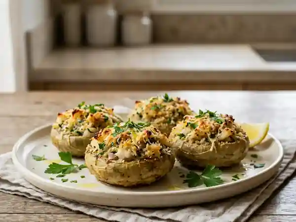 Artichauts farcis au poisson, croûte dorée - Photo de présentation