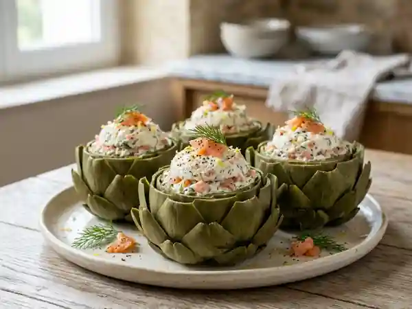 Cœurs d'Artichauts Fondants au Saumon Fumé - Photo de présentation