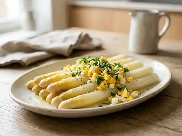 Asperges à la Flamande : Recette Belge Traditionnelle et Savoureuse - Photo de présentation