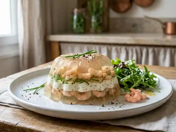 Aspic aux crevettes frais et léger : recette facile et gourmande - Photo de présentation