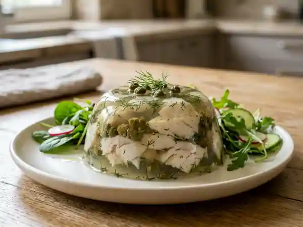 Aspic de poisson aux câpres léger et savoureux - Photo de présentation