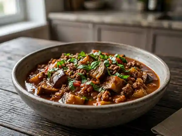 Aubergines al raggù fondantes - Photo de présentation