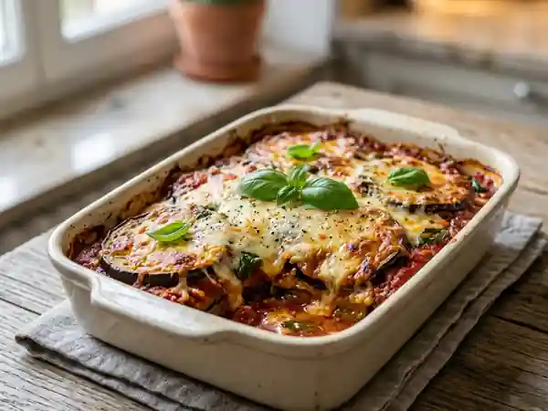 Aubergines au parmesan ultra-light : recette légère et savoureuse - Photo de présentation