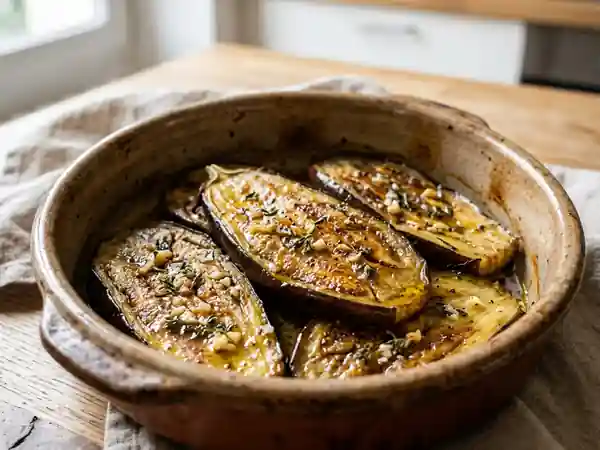 Aubergines confites maison : recette savoureuse et facile - Photo de présentation