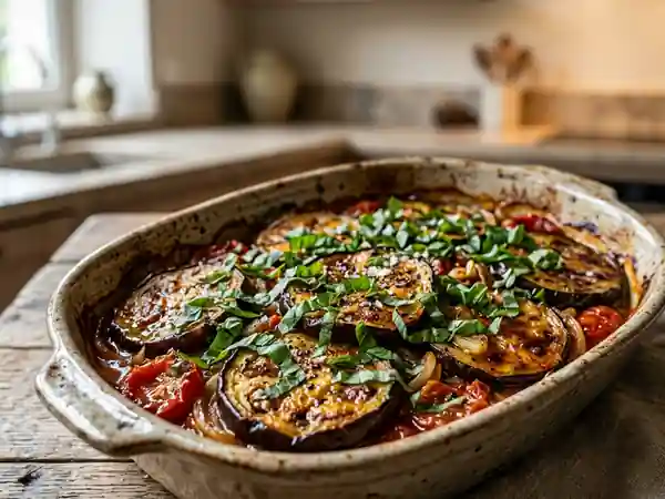 Aubergines fondantes à la provençale de Luce : recette facile et savoureuse - Photo de présentation