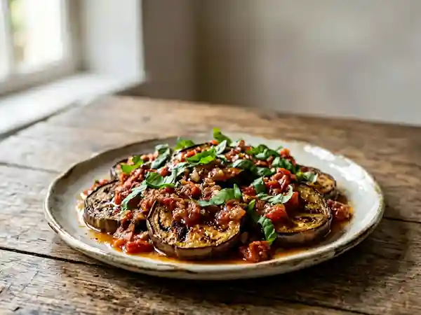 Aubergines fondantes à la sauce tomate maison facile - Photo de présentation