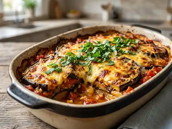 Aubergines gratinées à la tomate : recette savoureuse et facile - Photo de présentation