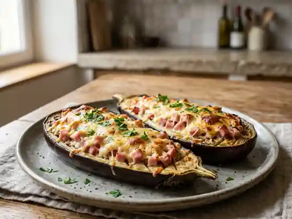 Aubergines gratinées au jambon : recette savoureuse et facile - Photo de présentation