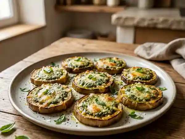 Aubergines rôties au pesto maison : recette savoureuse et facile - Photo de présentation