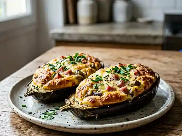 Aubergines soufflées au jambon : recette gourmande et légère - Photo de présentation