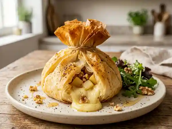 Aumônière croustillante au camembert coulant - Photo de présentation