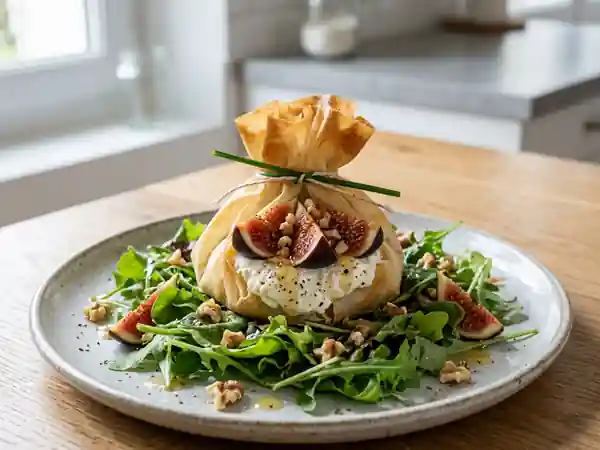 Aumônière Fondante Fromage Frais et Figues - Photo de présentation