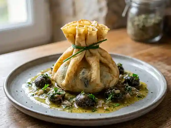 Aumônière d'Escargots au Beurre Persillé : Recette Raffinée et Facile - Photo de présentation
