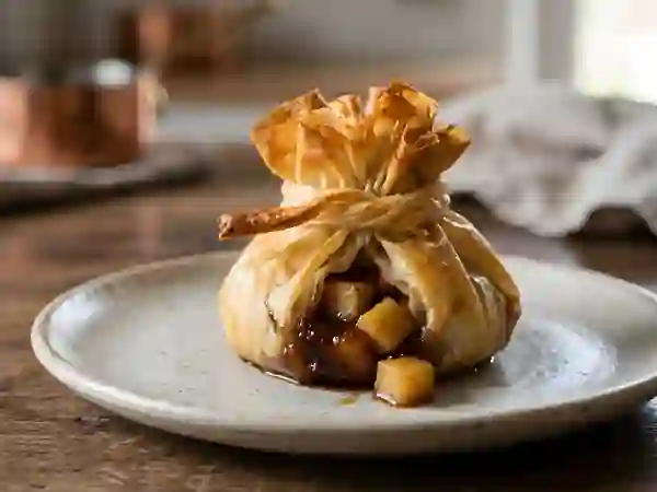 Aumônières aux pommes flambées - Photo de présentation