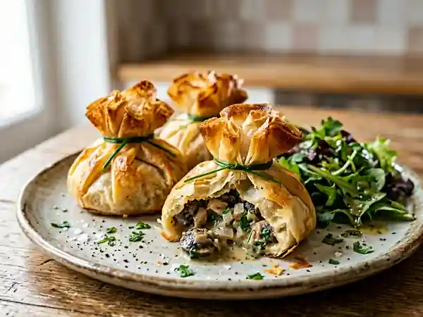 Aumônières d'escargots au vermouth croustillantes - Photo de présentation
