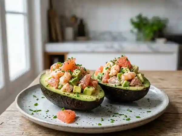Avocats givrés crevettes et pamplemousse - Photo de présentation