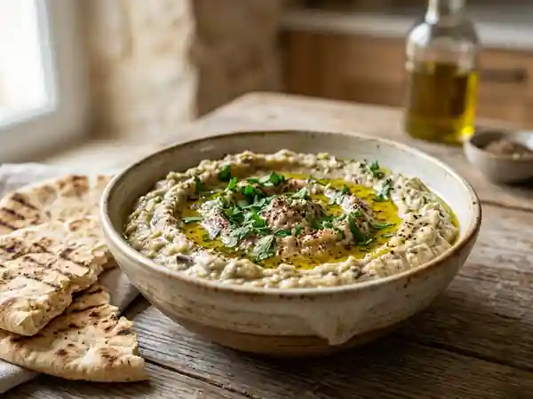 Baba Ghanoush Libanais : Caviar d'Aubergines Crémeux et Authentique - Photo de présentation
