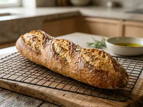 Baguette croustillante ail et romarin - Photo de présentation
