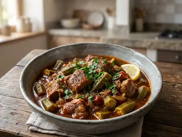 Bamia Libanais à l'Agneau Fondant - Photo de présentation