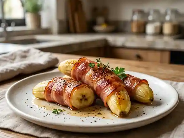 Bananes au jambon caramélisées et fondantes - Photo de présentation