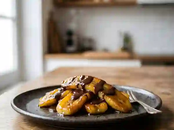 Bananes caramélisées et ganache - Photo de présentation