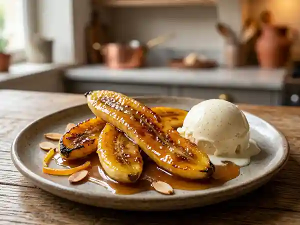 Bananes Caramélisées au Cointreau et Vanille - Photo de présentation