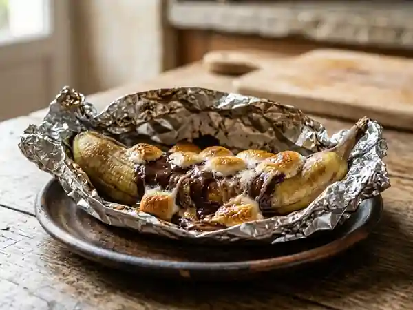 Bananes fondantes au chocolat façon scout : recette gourmande et facile - Photo de présentation