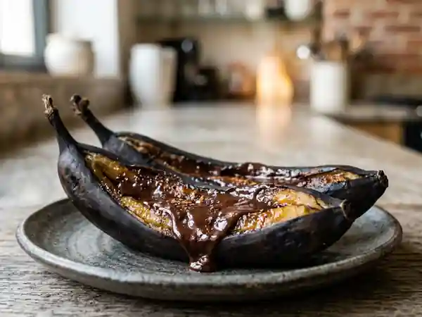 Bananes Caramélisées au Chocolat et Cannelle - Photo de présentation