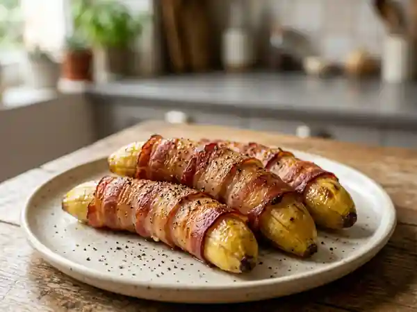 Bananes grillées au lard croustillant : recette gourmande et facile - Photo de présentation