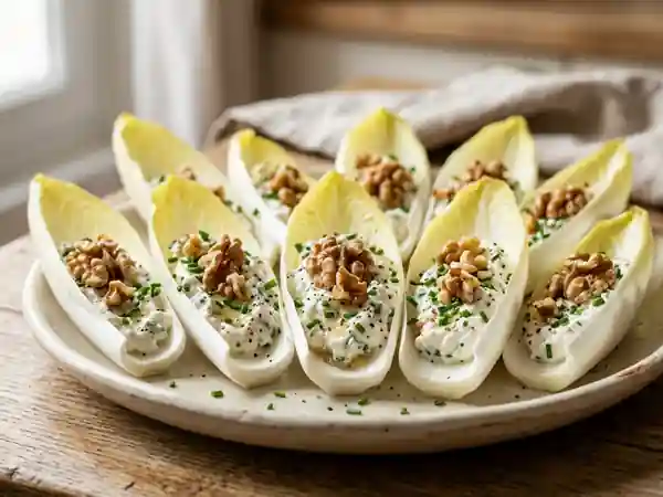 Barquettes d'endives au Carré frais : apéritif frais et gourmand - Photo de présentation
