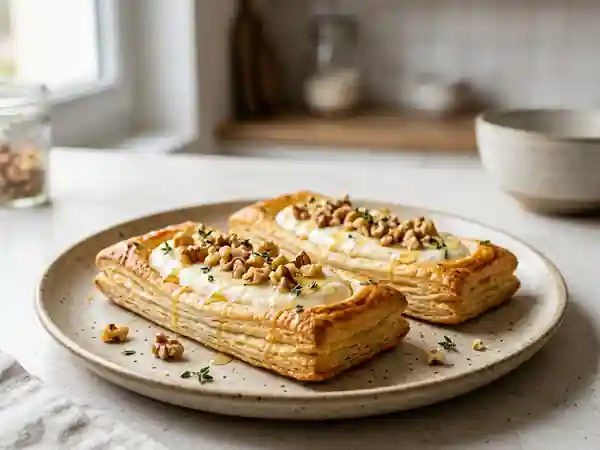 Barquettes croustillantes au miel et noix - Photo de présentation