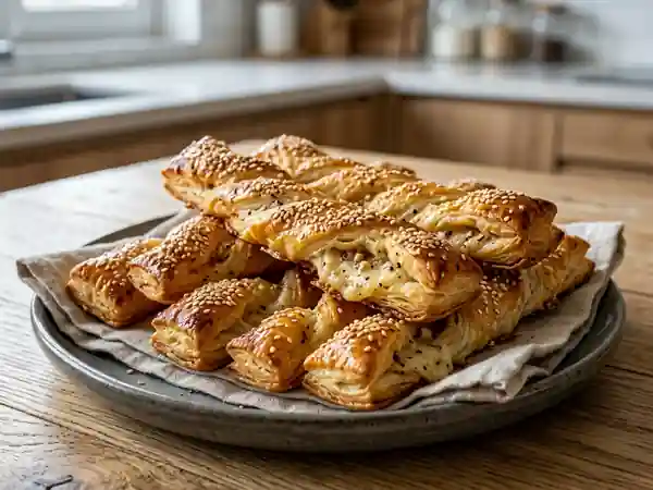 Feuilletés croustillants fromage et noisettes - Photo de présentation