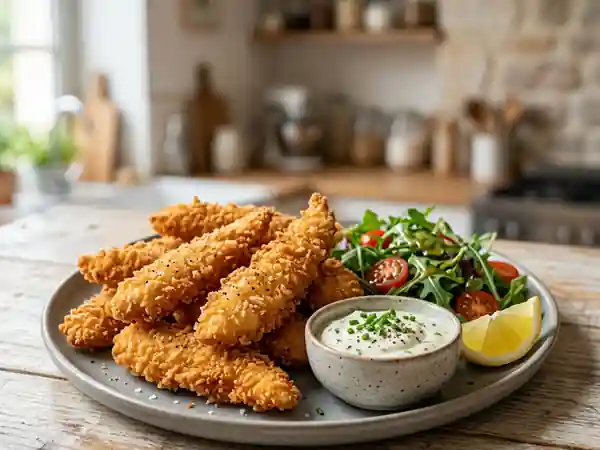 Bâtonnets de poulet croustillants au four - Photo de présentation