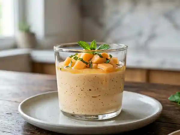 Bavarois au melon fondant et onctueux - Photo de présentation