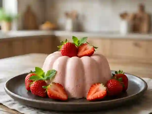 Bavarois aux fraises aérien - Photo de présentation